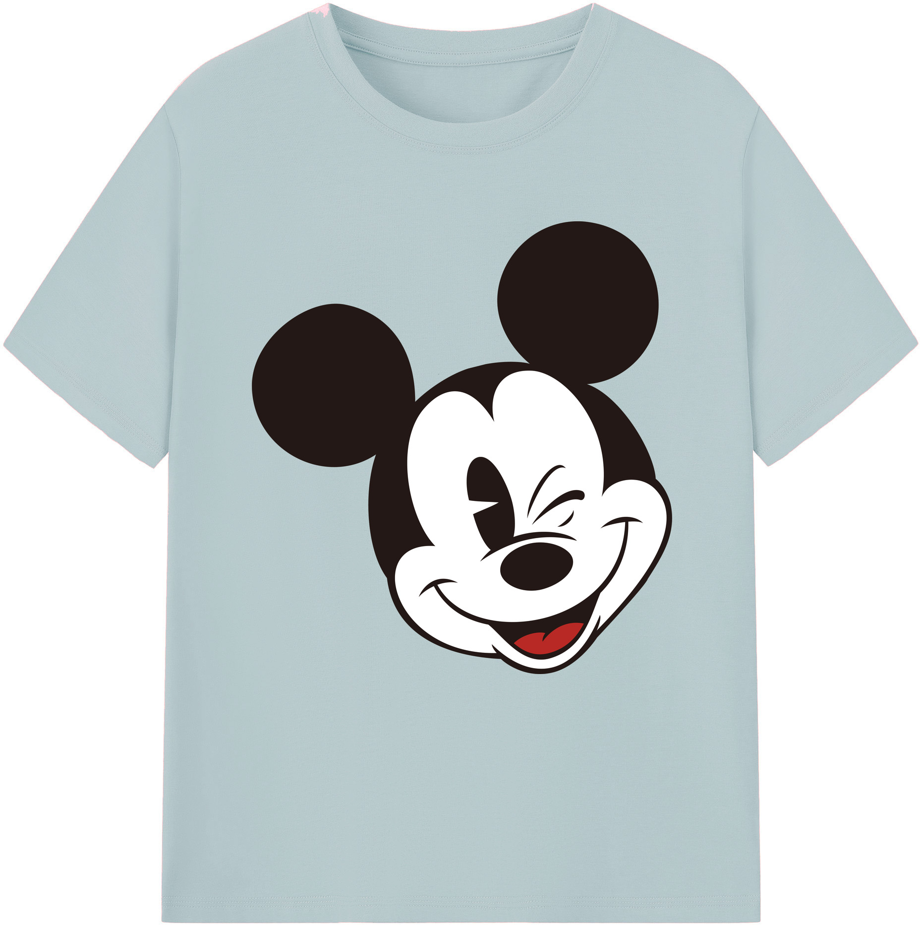 （画像用） ミッキーマウス Mickey Mouse 綿100％半袖Tシャツ（フロントプリント）